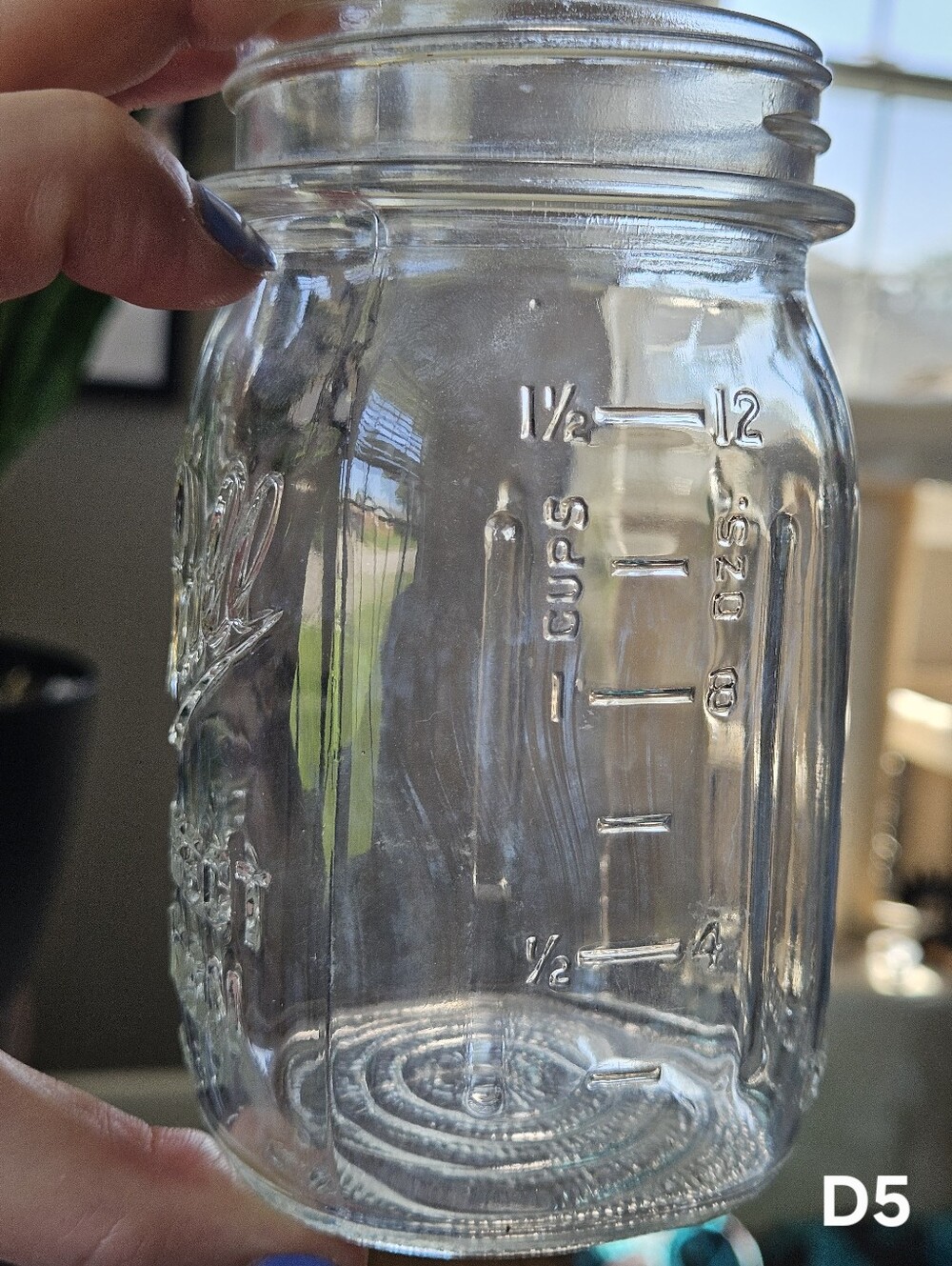 Set Of 4 Vintage BALL Perfect Mason 12 oz Jars Square Ribbed Glass Canning USA - Picture 9 of 16